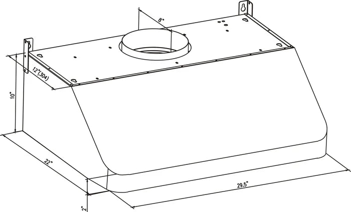 Empava 30 In. Ducted 500 CFM Under Cabinet Range Hood