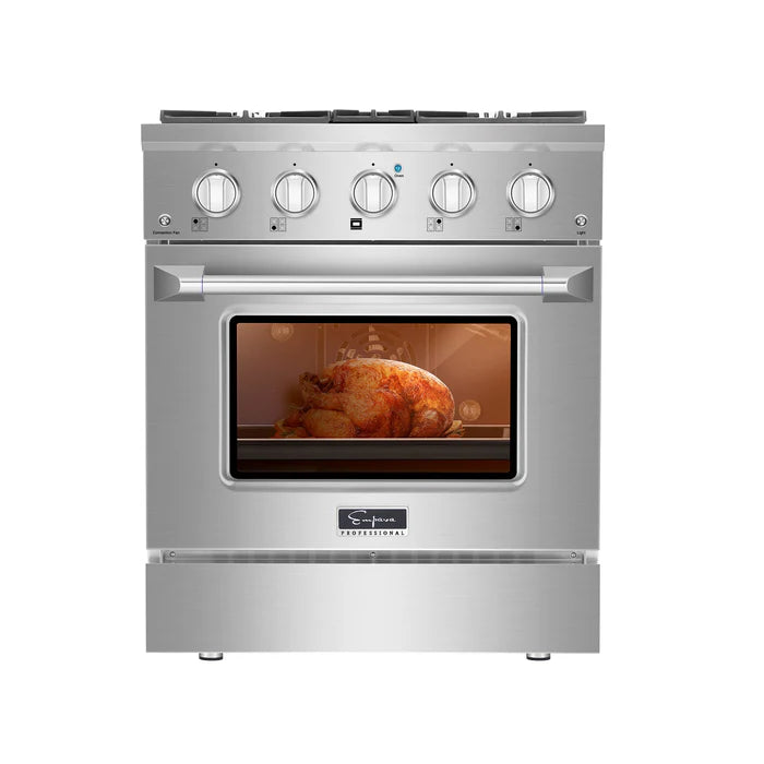 Empava 30 In. Pro-Style Slide-In Single Oven Gas Range