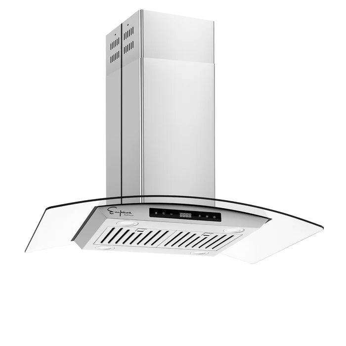 Empava 36 In. 400 CFM Kitchen Island Wall Mount Ducted Range Hood