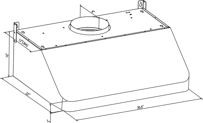 Empava 36 In. Ducted 500 CFM Under Cabinet Range Hood