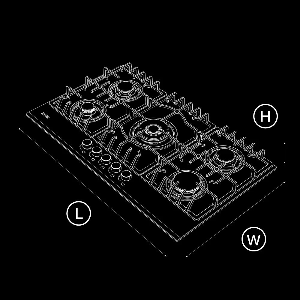 Empava 36 In. Built-In Gas Cooktops