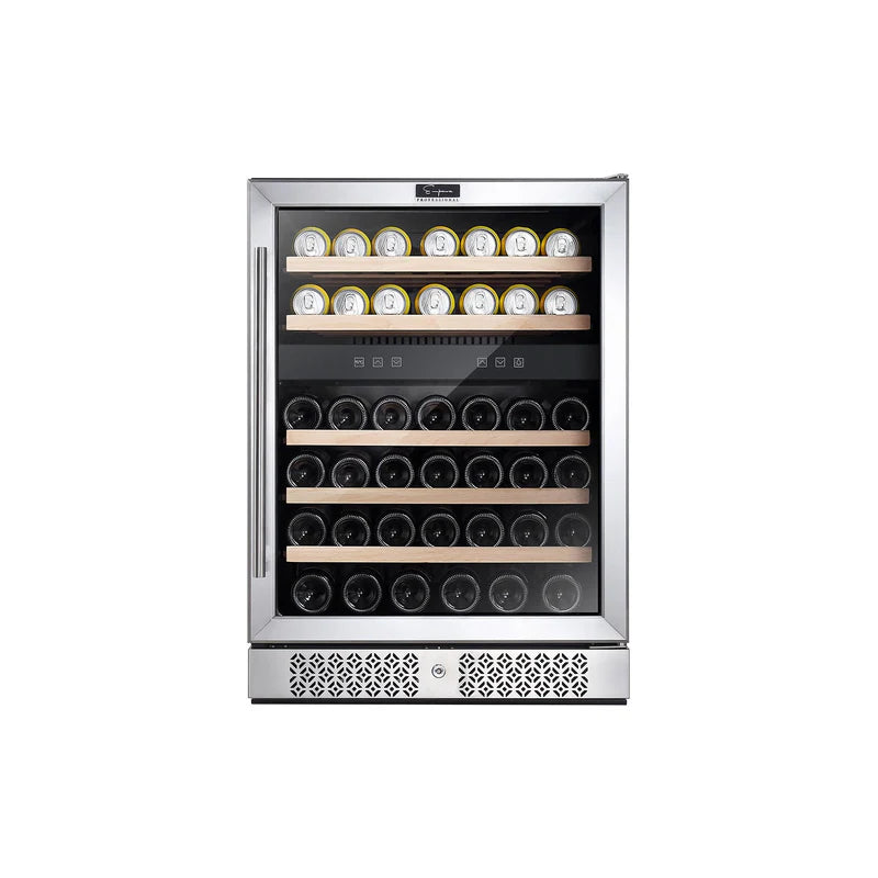 Empava 24 Inch Fridge Dual Zone Wine & Beverage Cooler