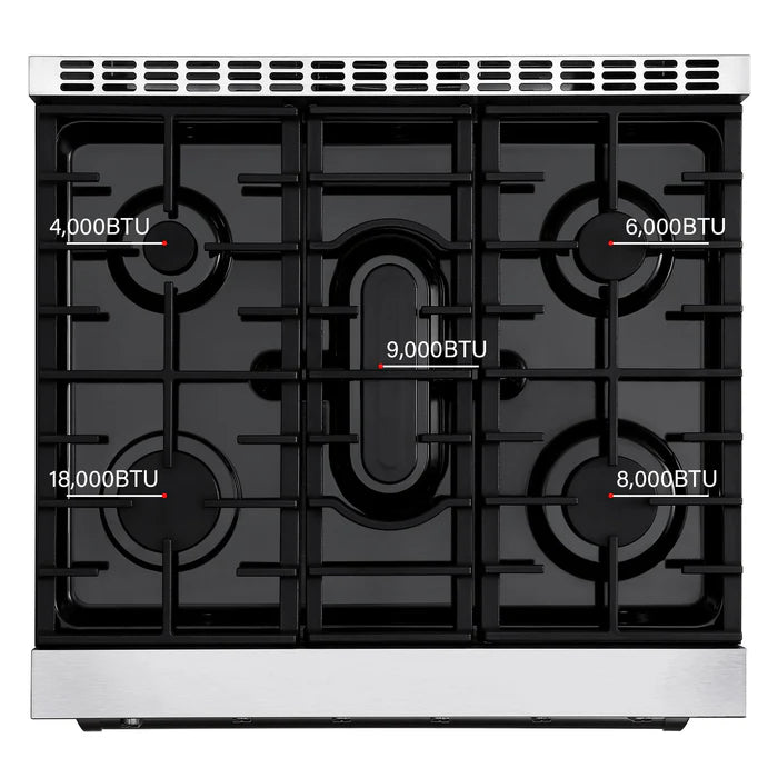 Empava 30 In. Pro-Style Slide-In Single Oven Gas Range