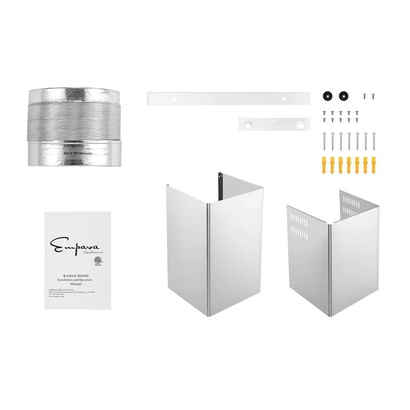Empava 30 in. 400 CFM Wall Mount Ducted Range Hood