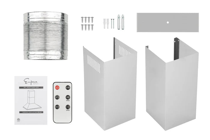 Empava 36 In. 380 CFM Ducted Wall Mount Range Hood