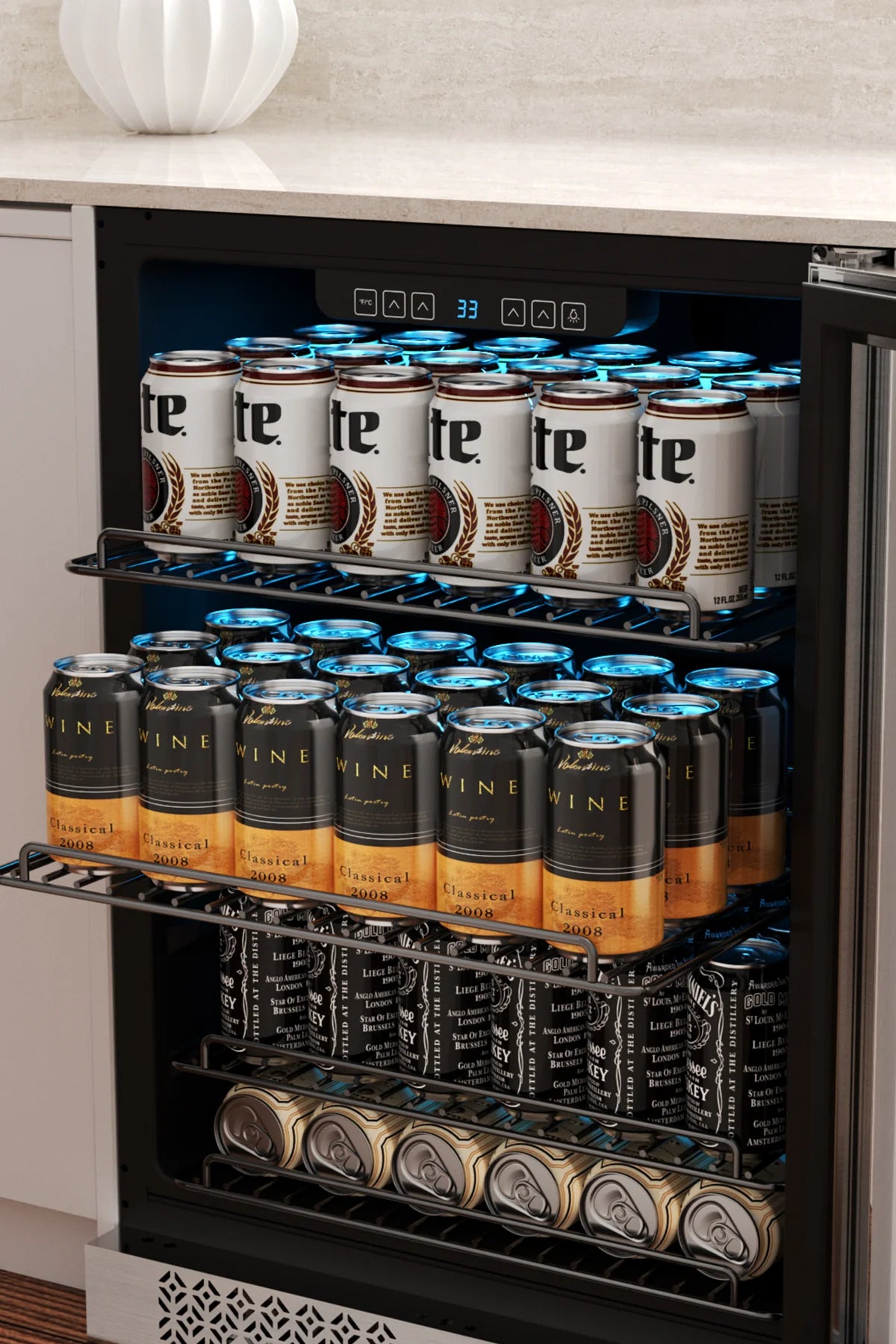 Empava 24 Inch Freestanding & Under Counter Beverage Fridge
